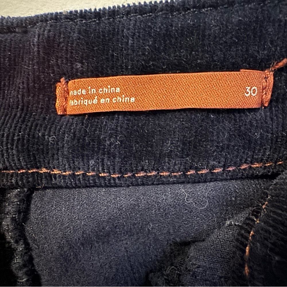 Pilcro Anthropologie navy courdoroy straight size 30 - Picture 5 of 5